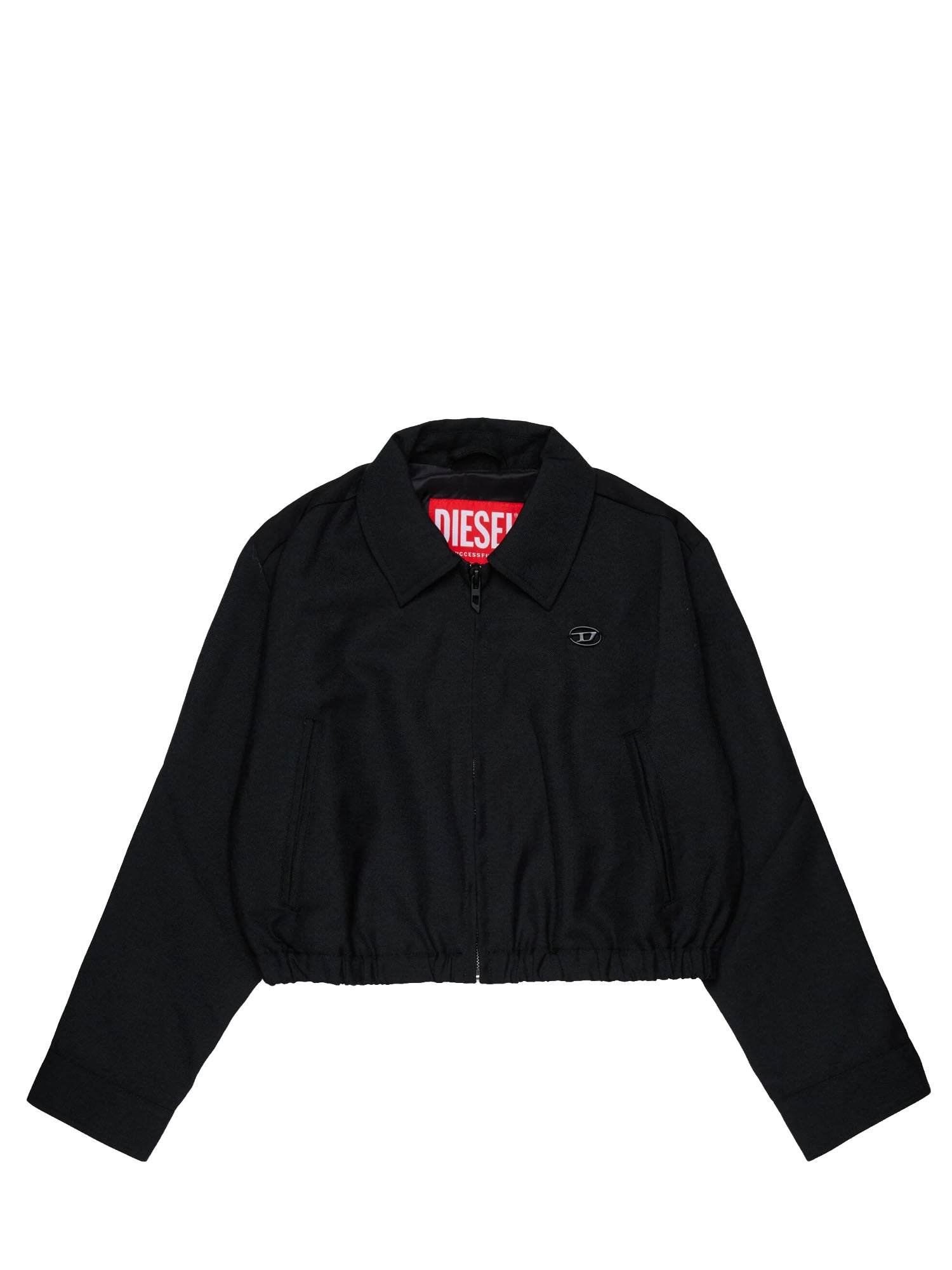Diesel Giacca corta con logo stampato bambino Nero