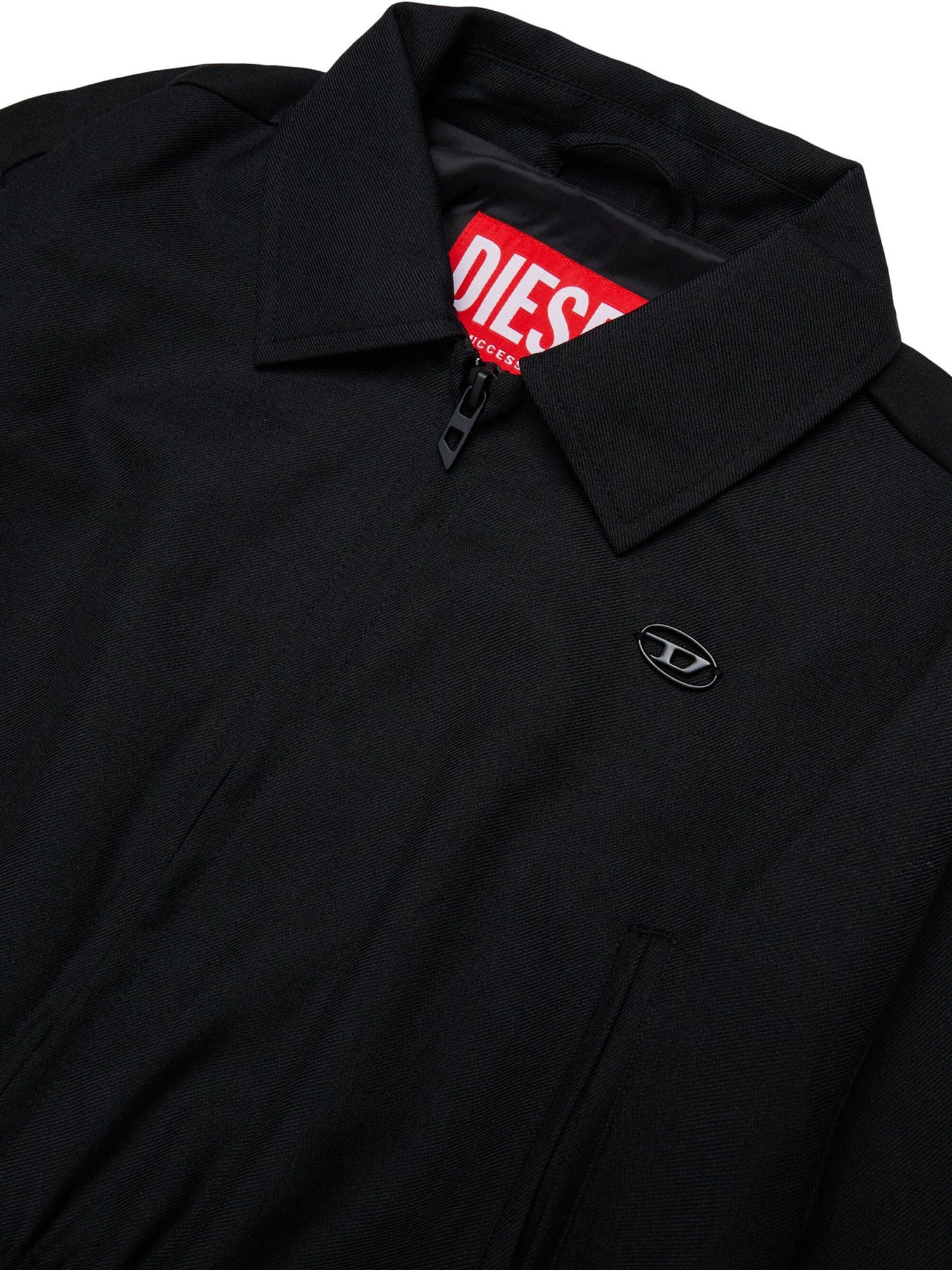 Diesel Giacca corta con logo stampato bambino Nero