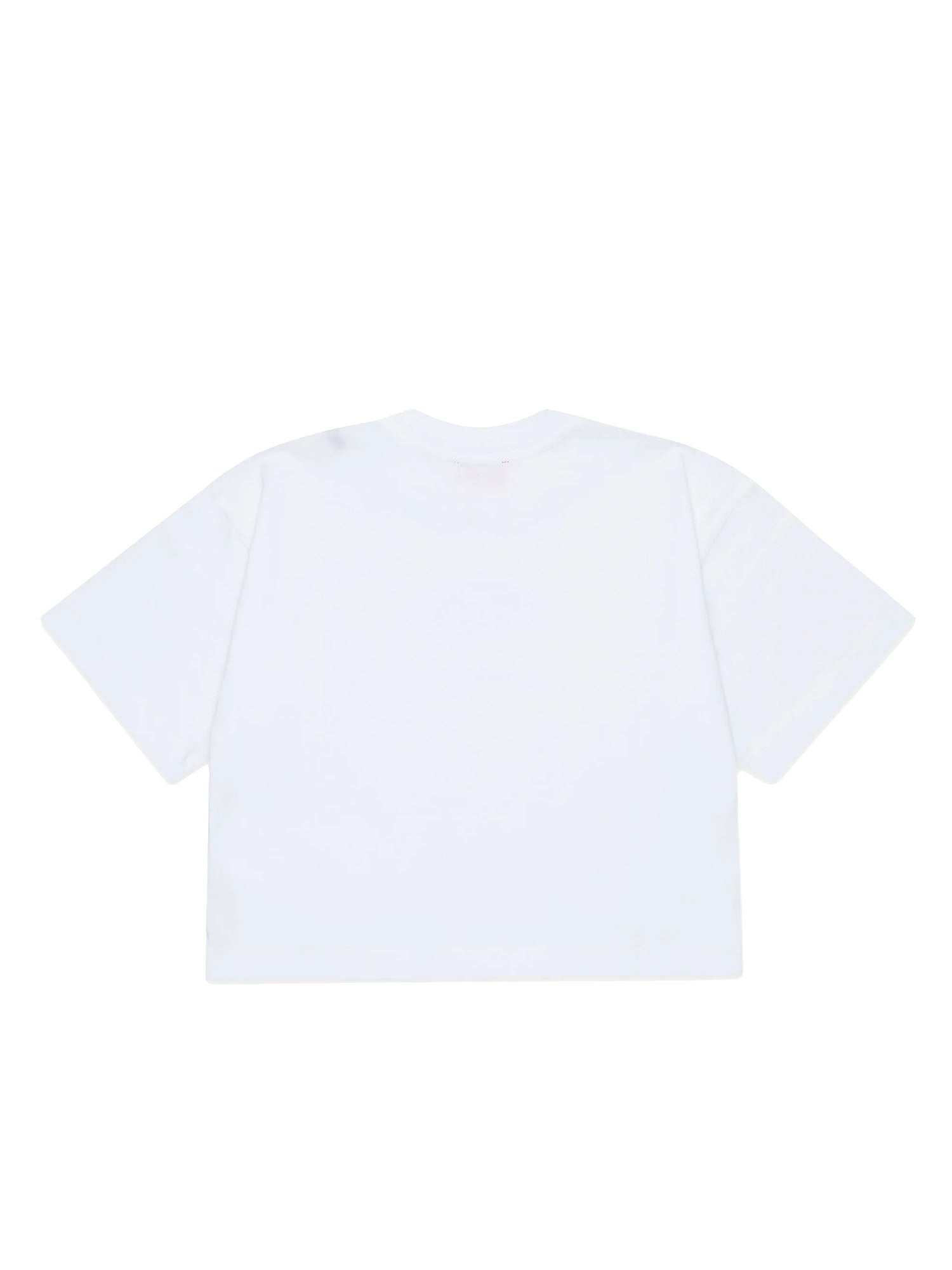 Diesel T-shirt con logo ovale D Bambino Bianco