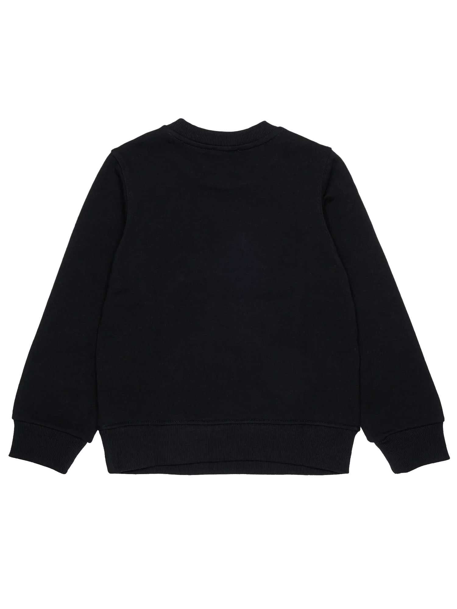 Diesel Felpa girocollo con logo bambino Nero