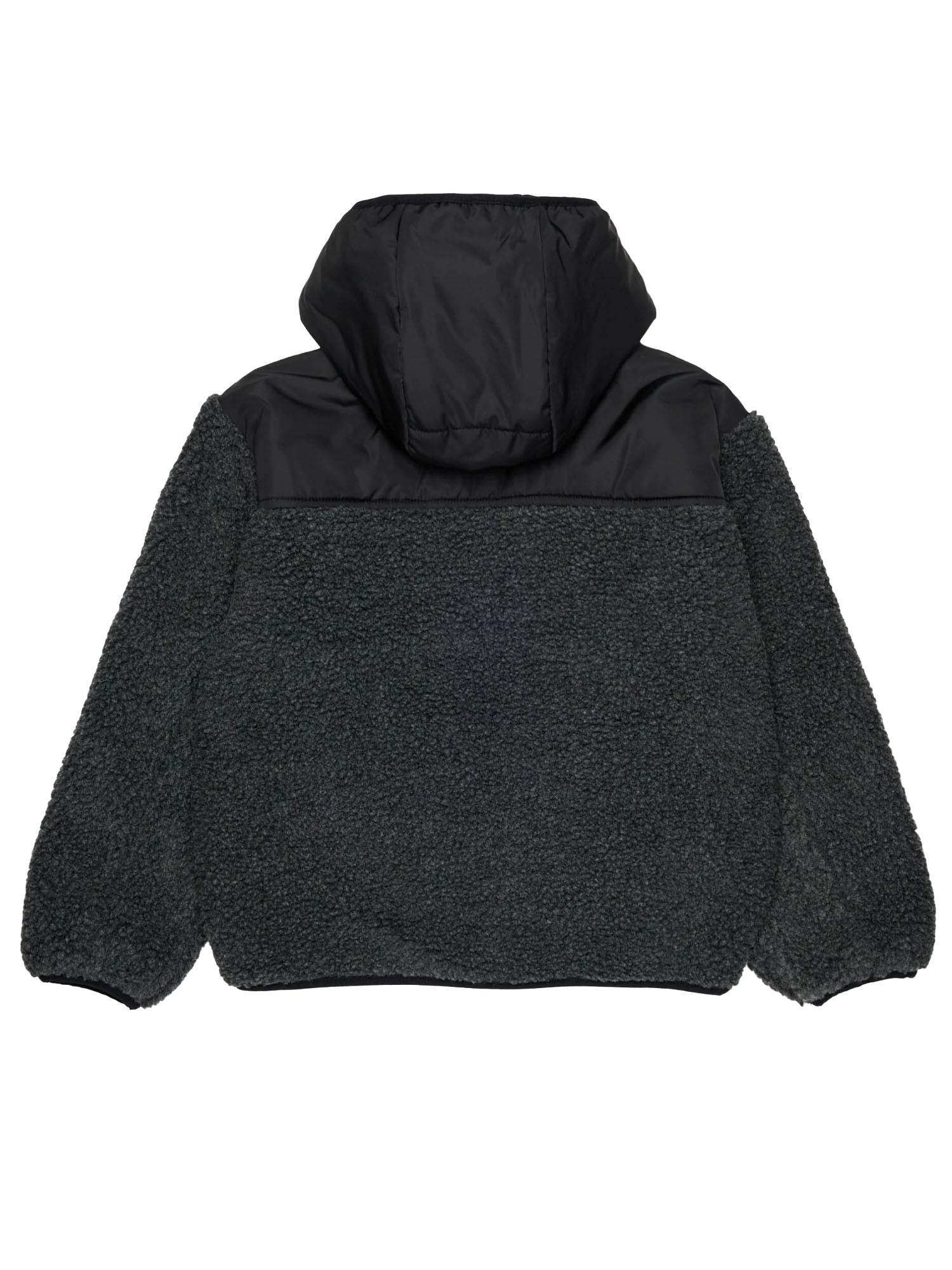 Diesel Giacca Teddy con logo stampato bambino Grigio