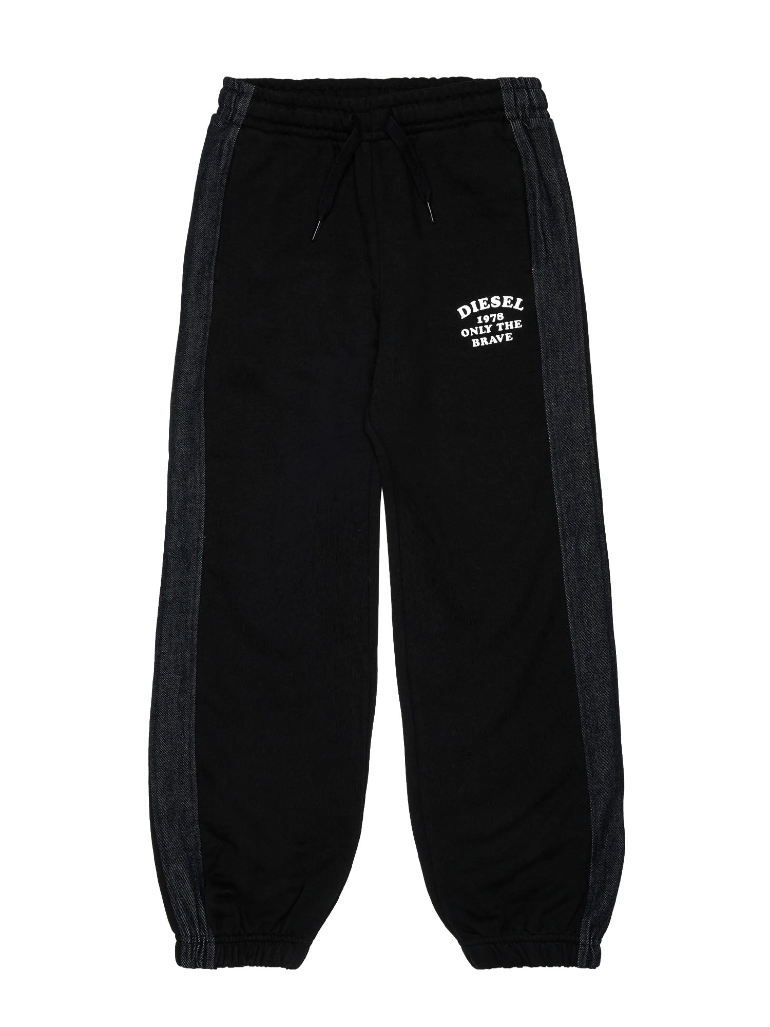 Diesel Pantaloni della tuta con logo Bambino Nero