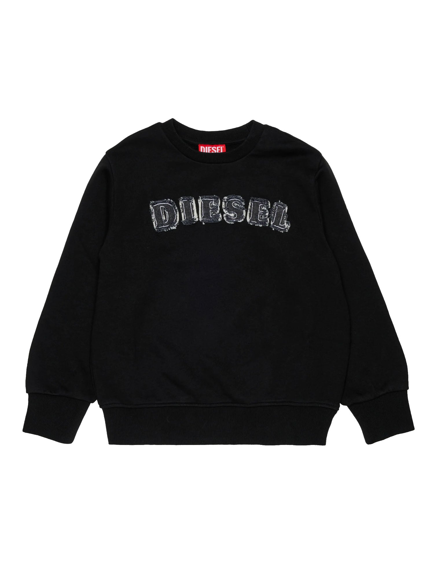 Diesel Felpa girocollo con logo Nero