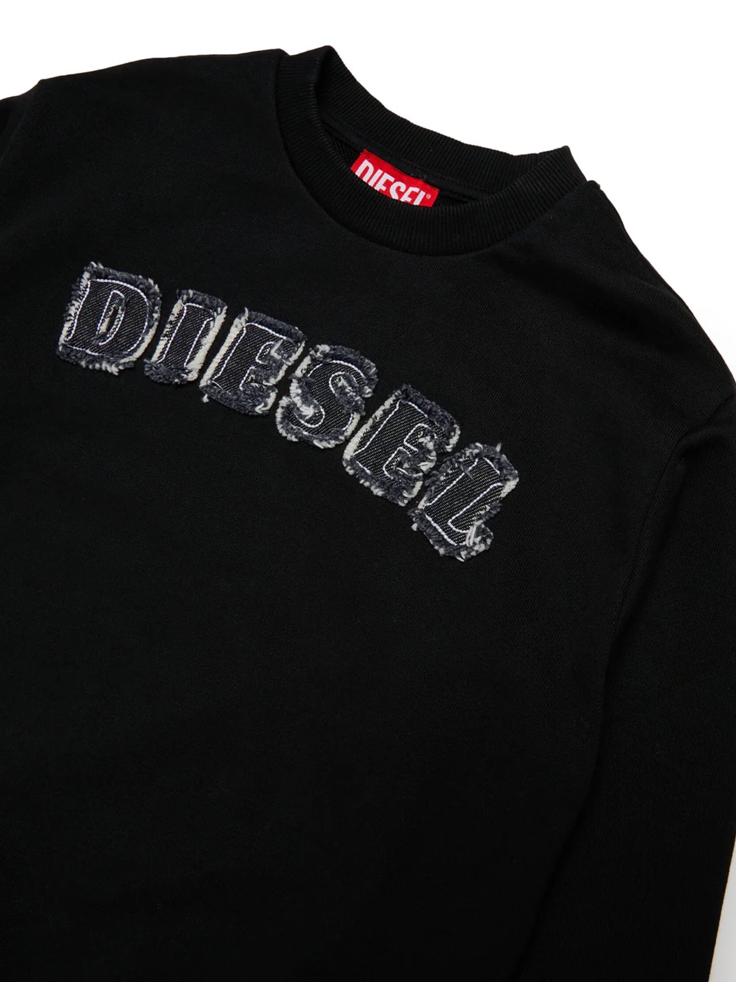 Diesel Felpa girocollo con logo Nero