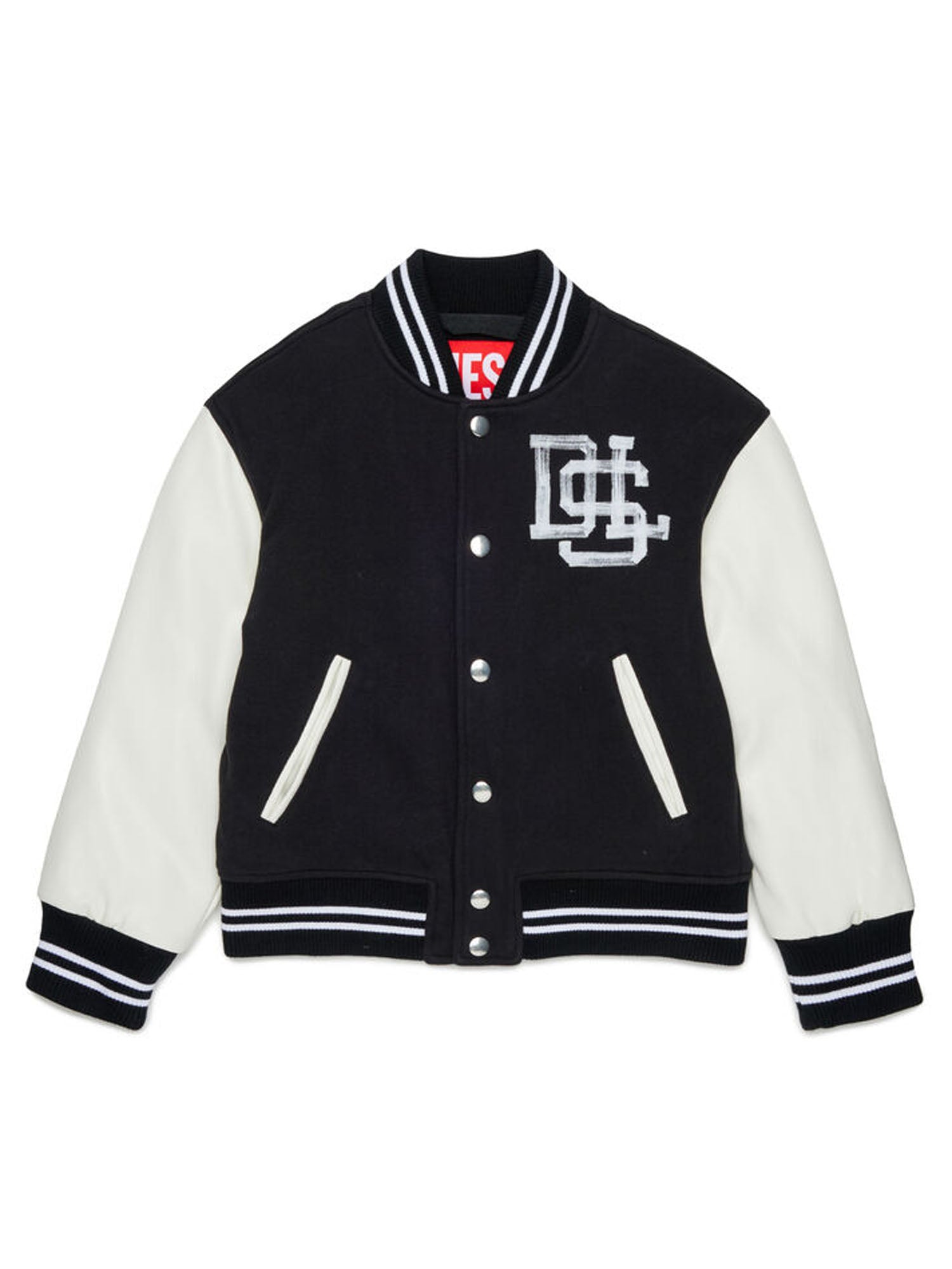 Diesel Giacca varsity colour-block bambino Nero