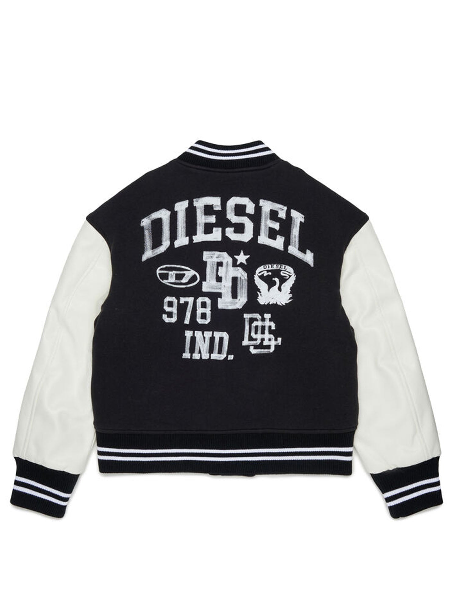 Diesel Giacca varsity colour-block bambino Nero