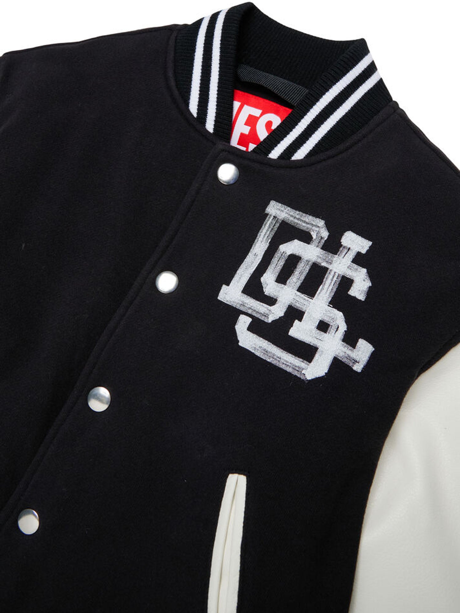 Diesel Giacca varsity colour-block bambino Nero