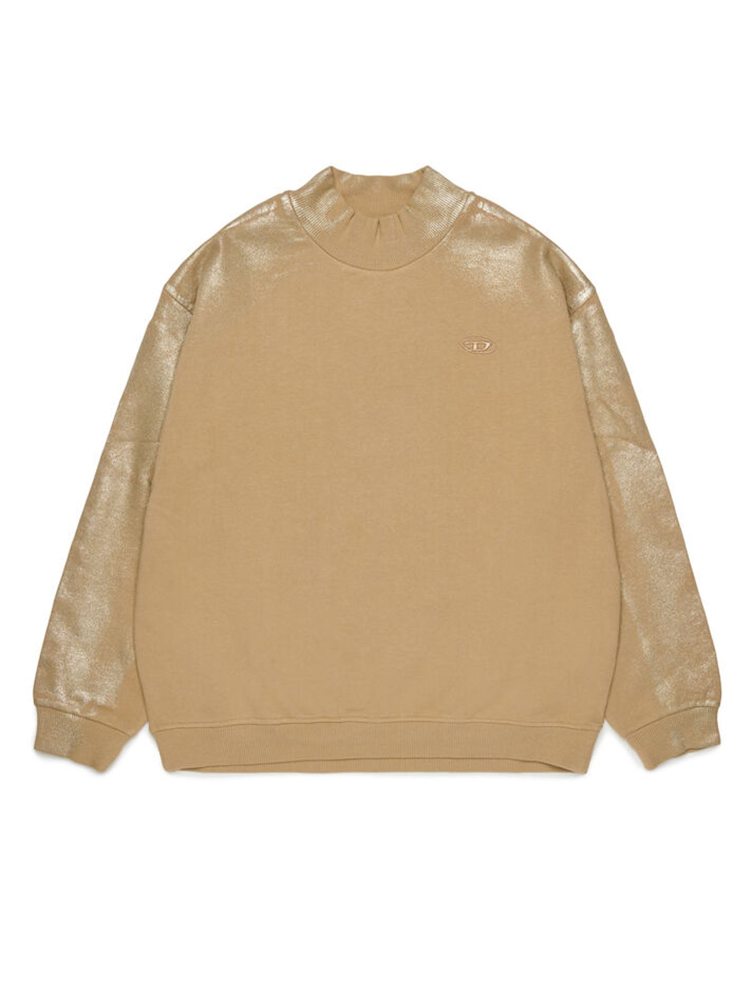 Diesel Felpa con maniche effetto metallizzato bambino Marrone