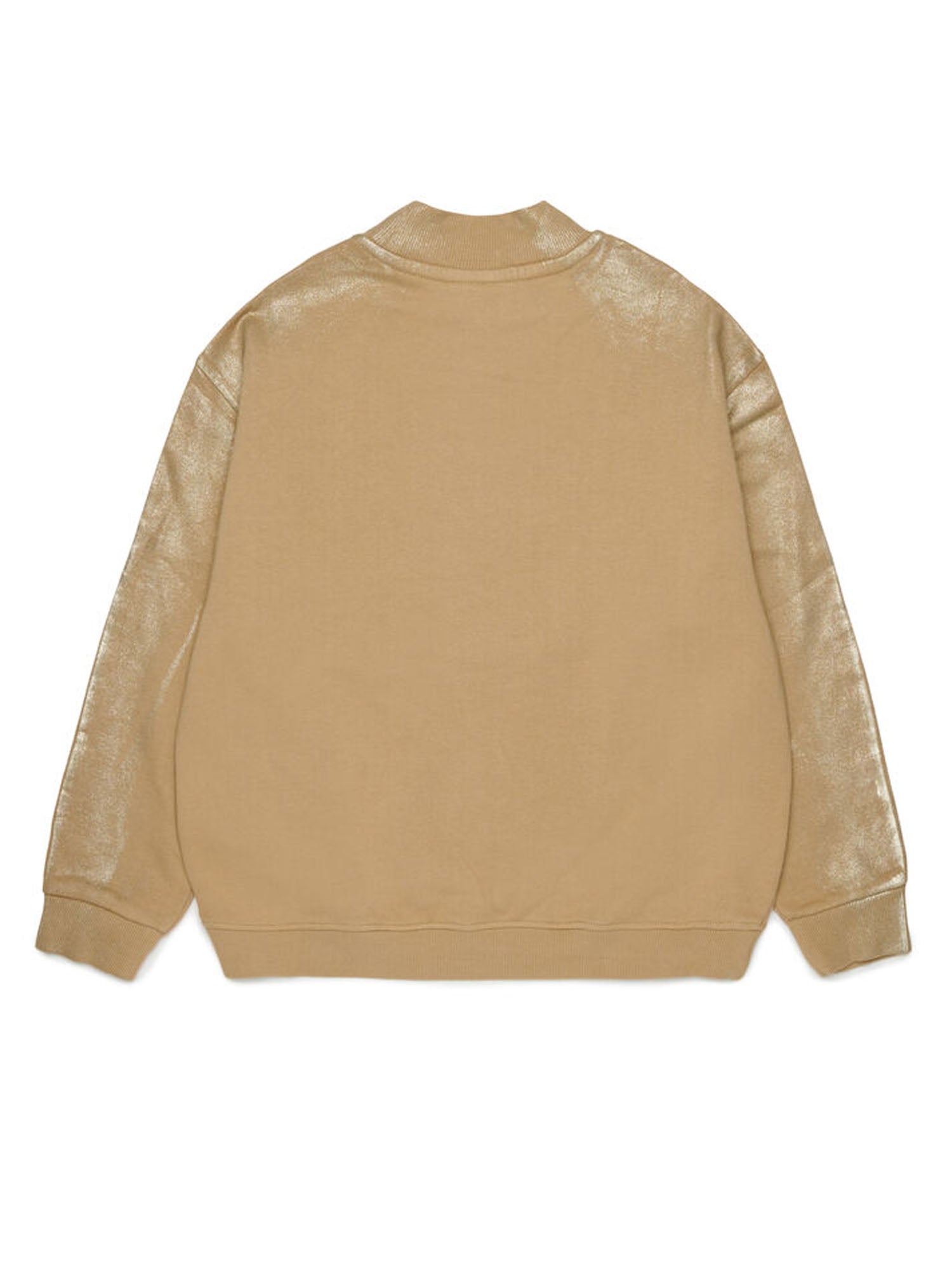 Diesel Felpa con maniche effetto metallizzato bambino Marrone