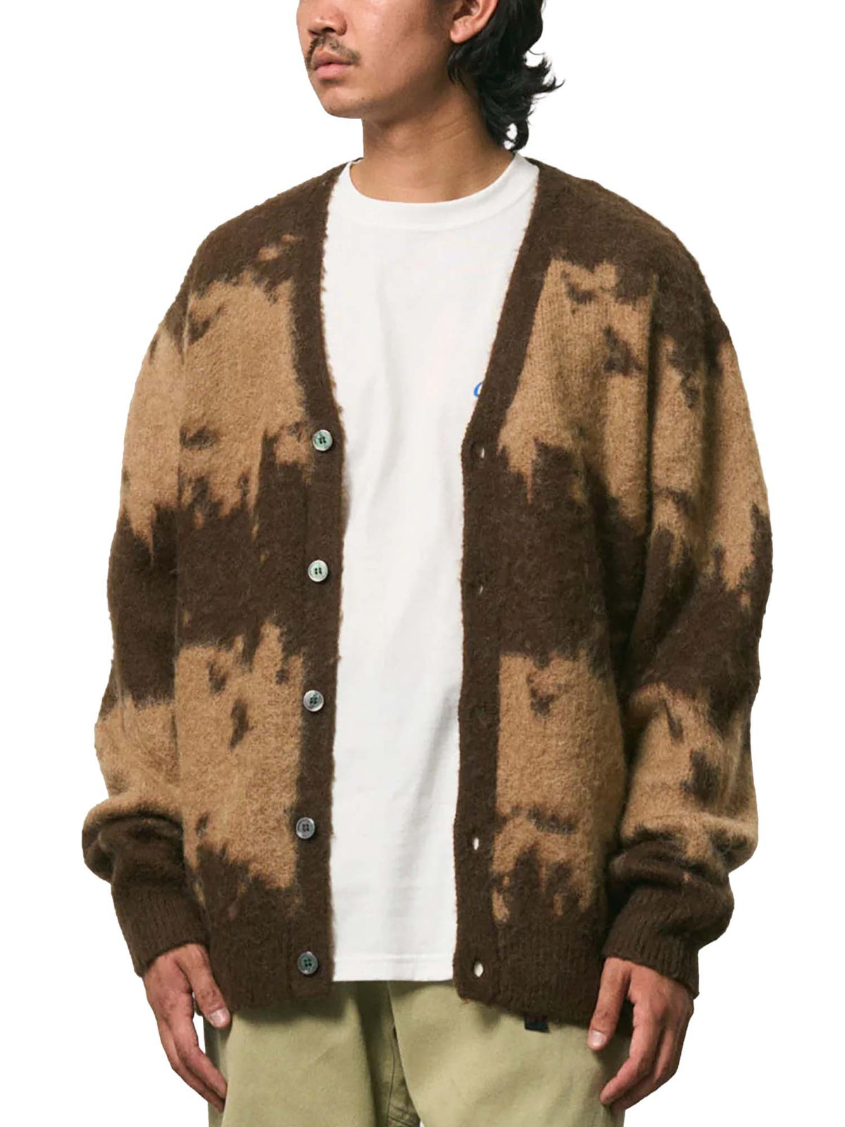 Gramicci Mohair Splatter Cardigan Multicolore