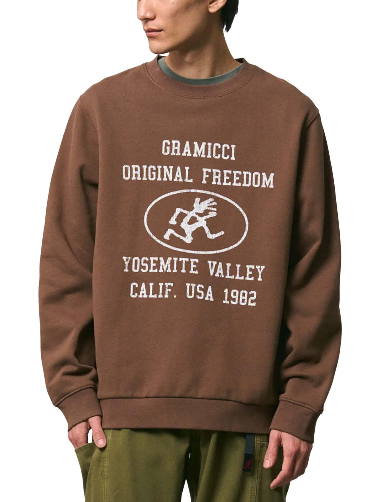 Gramicci Yosemite Valley Sweatshirt Marrone