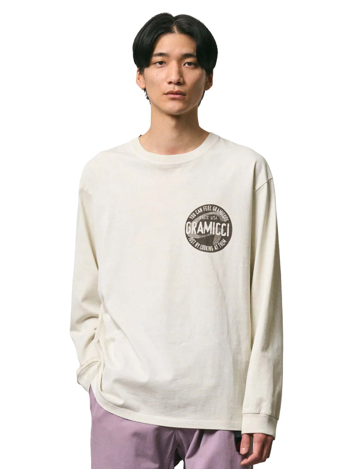 Gramicci Pigment Dyed Icon Long Sleeve Tee Beige