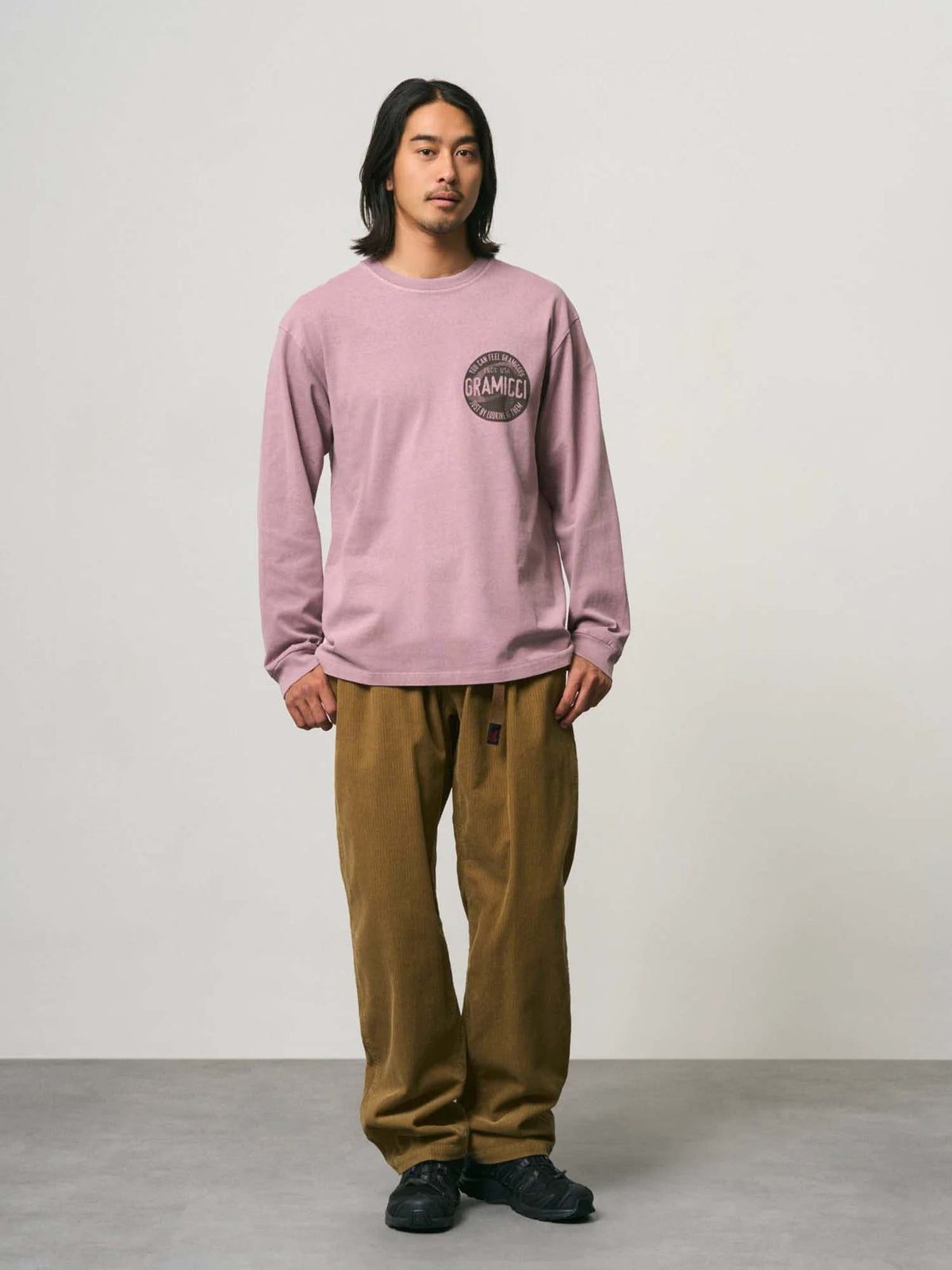 Gramicci Pigment Dyed Icon Long Sleeve Tee Rosa