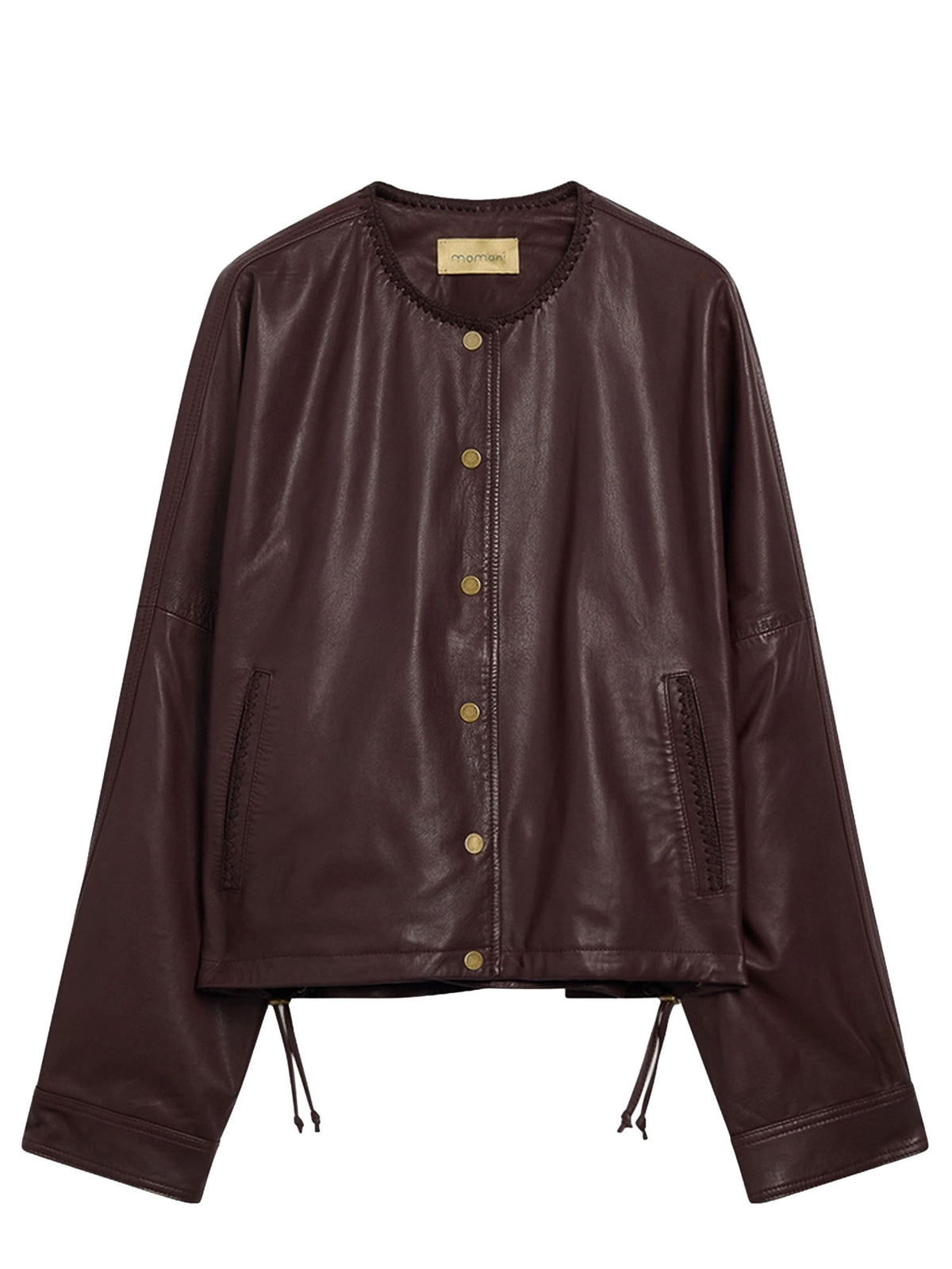 Momonì Giacca bomber cropped Kaldor Marrone