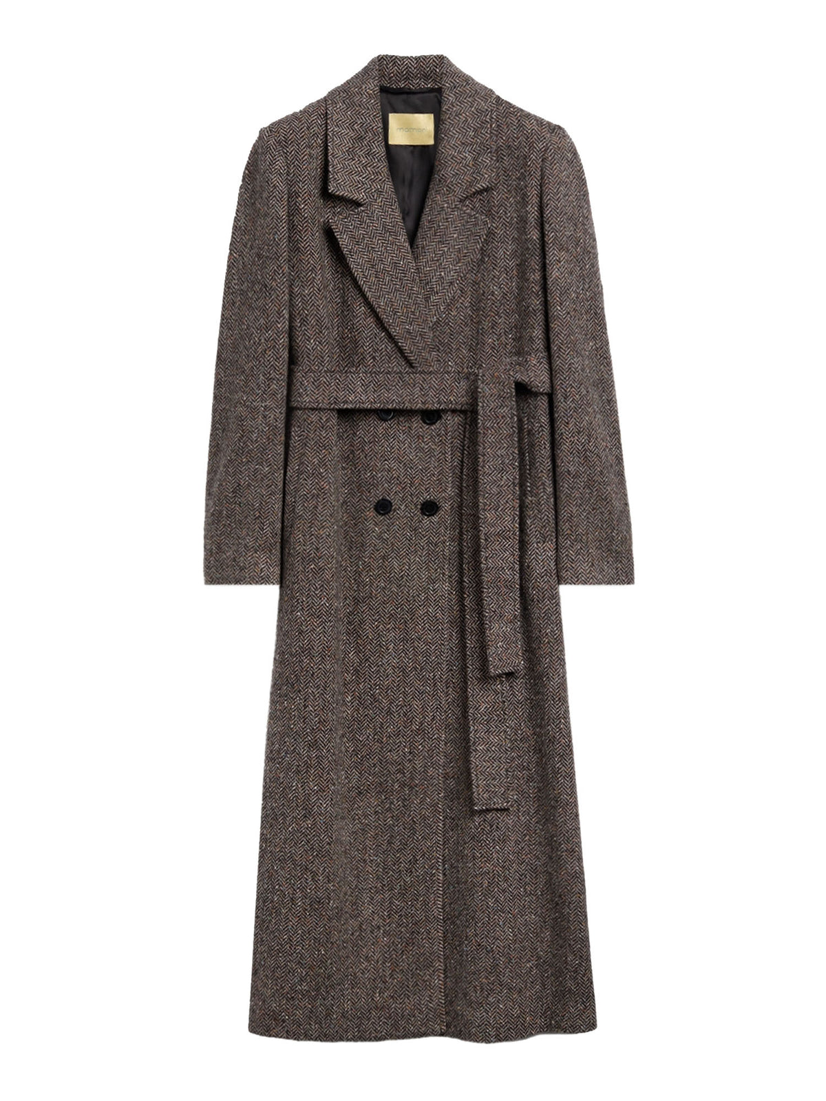 Momonì Cappotto lungo doppiopetto Elin Multicolore