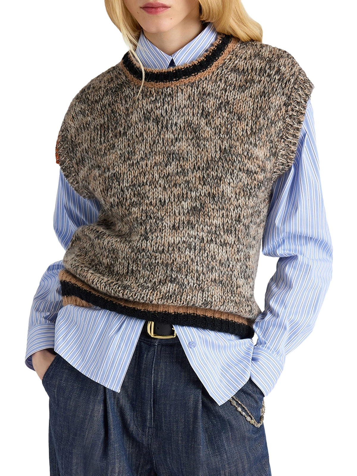 Momonì Maglia Lett in mohair Multicolore