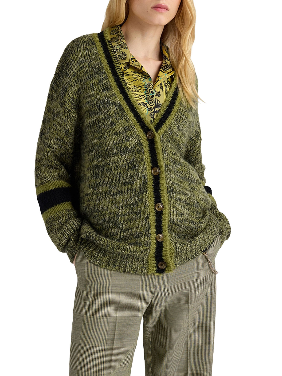 Momonì Maglia Orvan in mohair Verde