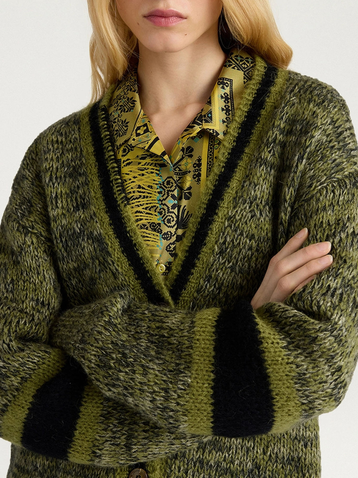 Momonì Maglia Orvan in mohair Verde