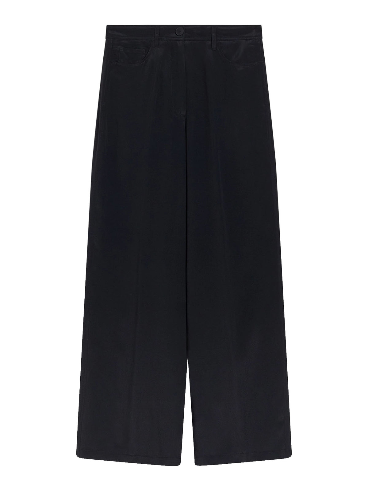 Momonì Pantalone 5 tasche Ortiz in twill di seta stampato Nero