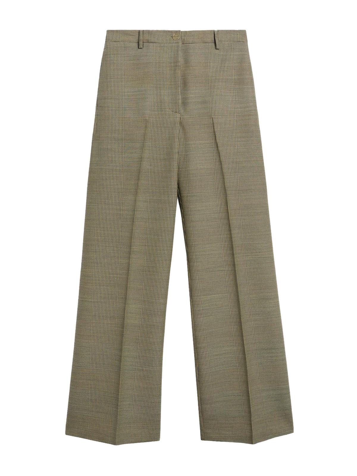 Momonì Pantalone sartoriale a sigaretta Aron in lana stretch Verde