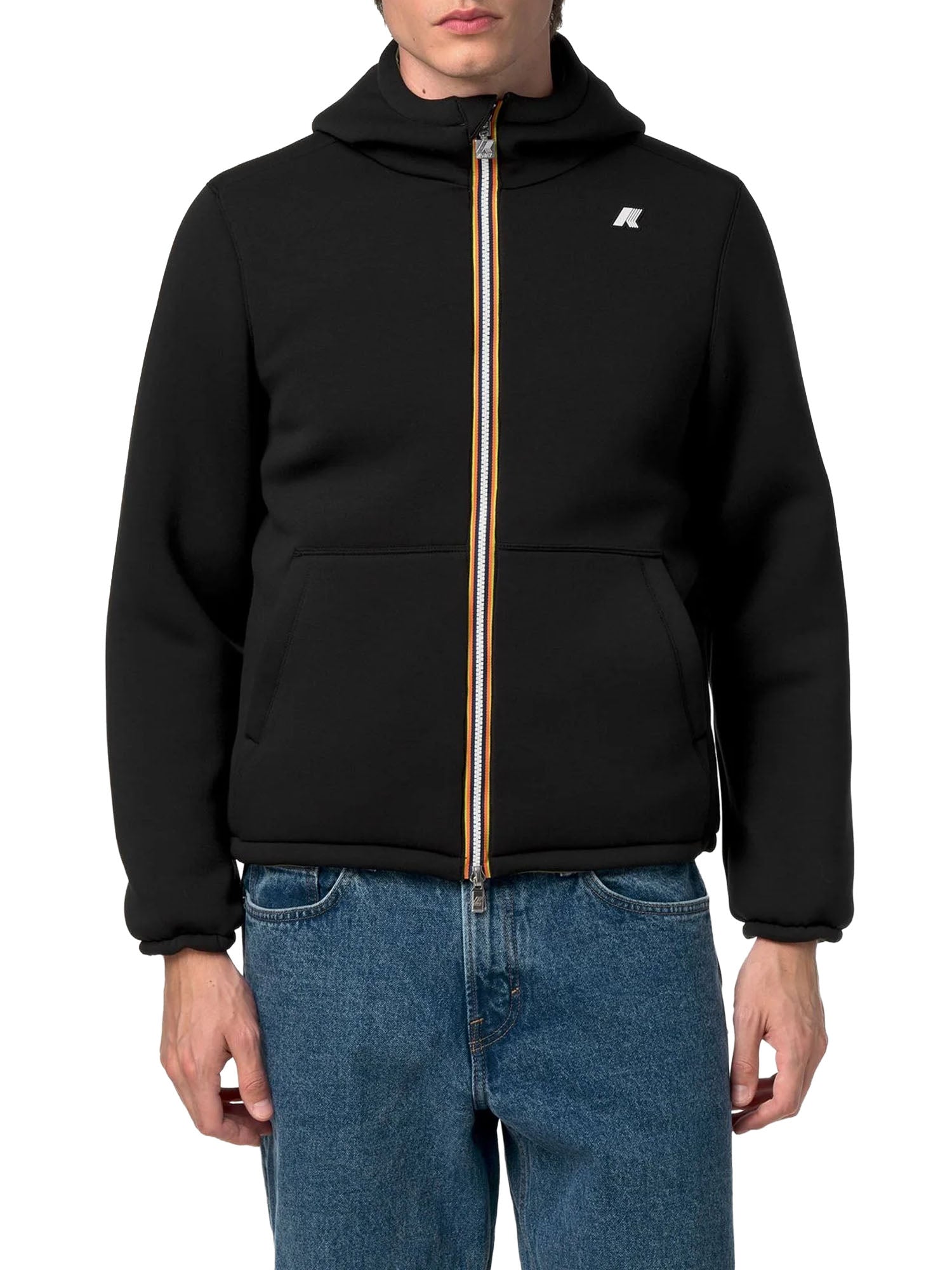 K-way Giacca Jack Spacer Nylon Doppio Nero
