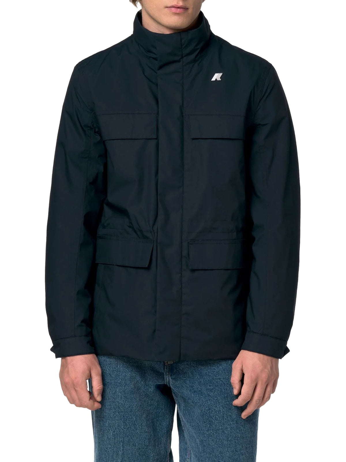 K-way Giacca Manuene Warm Micro Canvas Blu