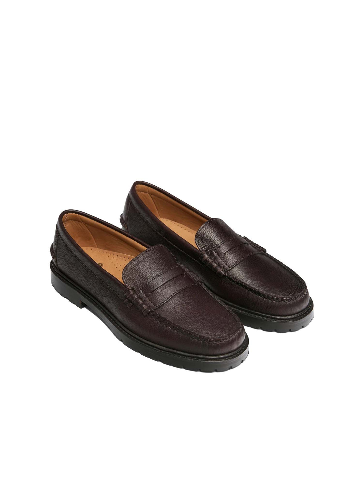 Sebago Mocassino in pelle martellata Dominic RRS da uomo Marrone