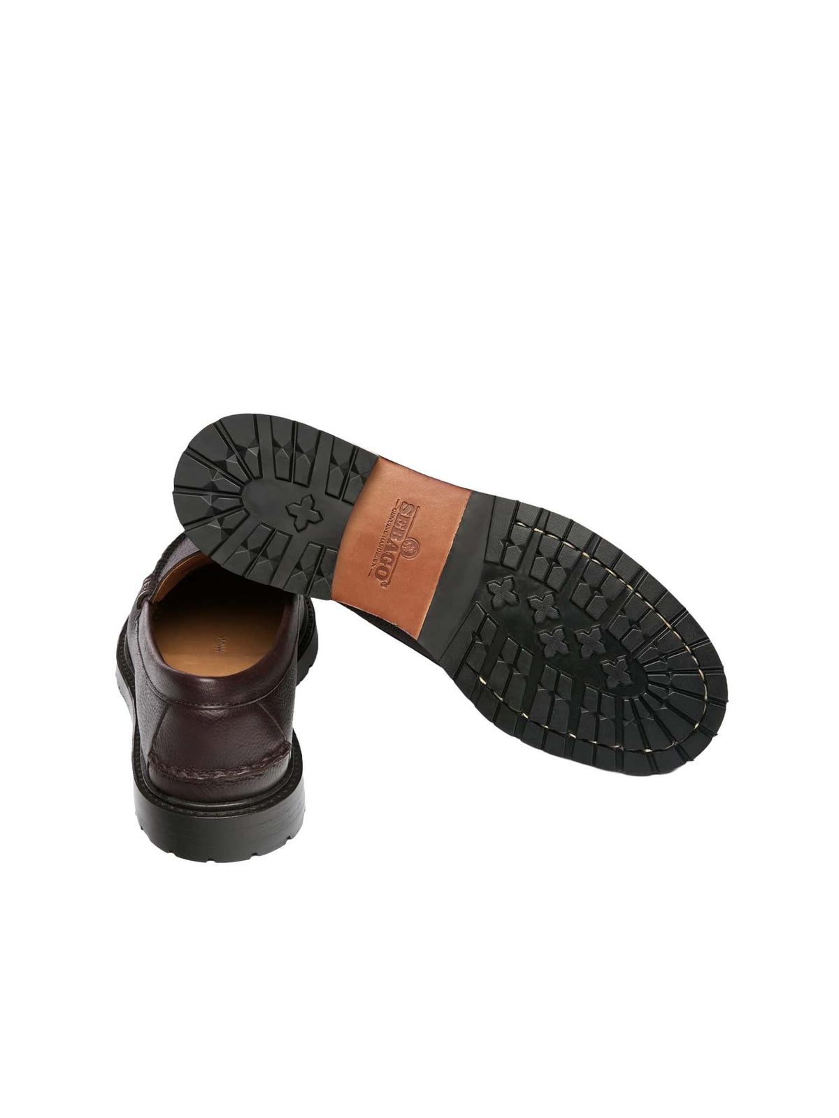 Sebago Mocassino in pelle martellata Dominic RRS da uomo Marrone