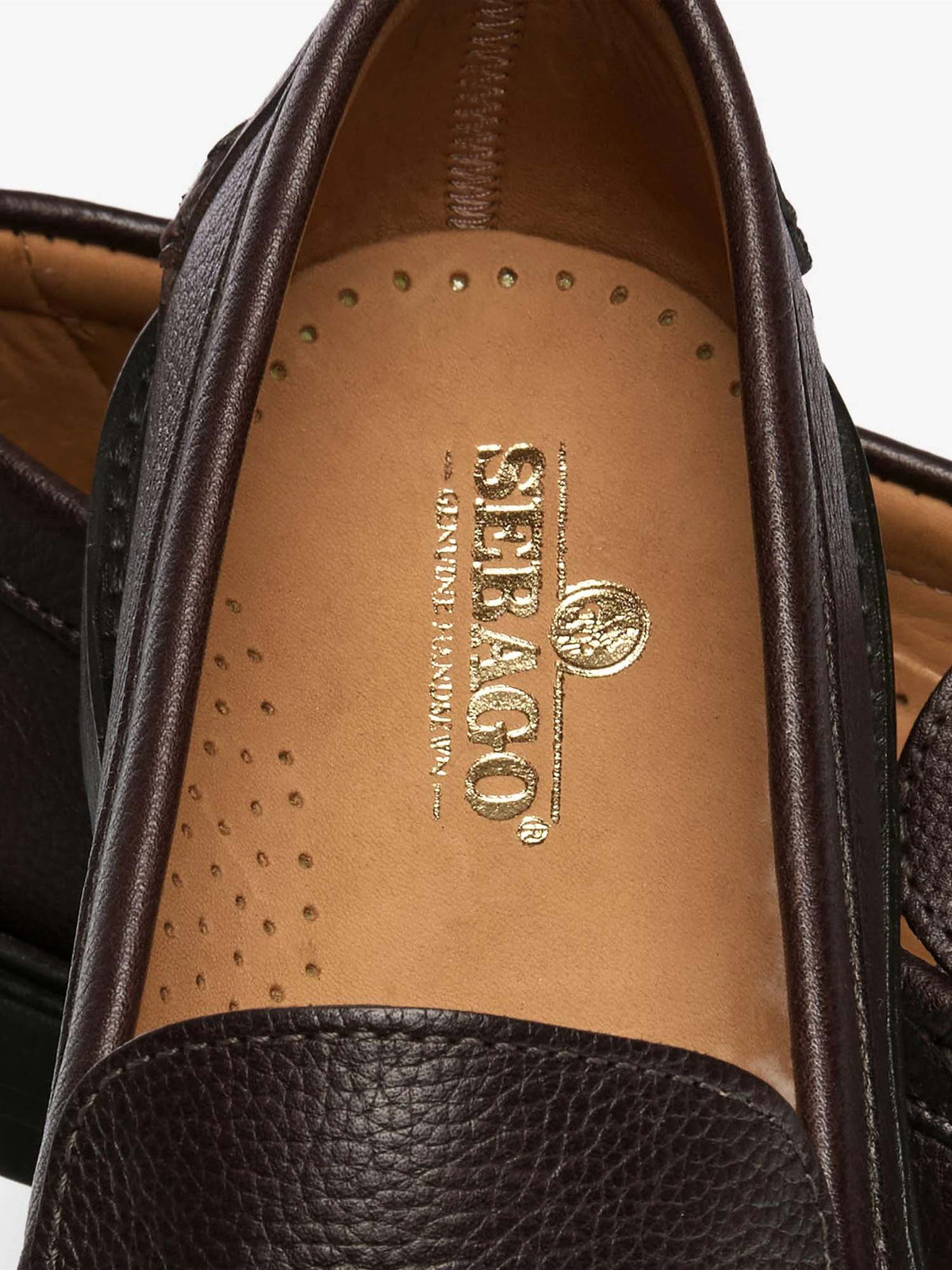 Sebago Mocassino in pelle martellata Dominic RRS da uomo Marrone