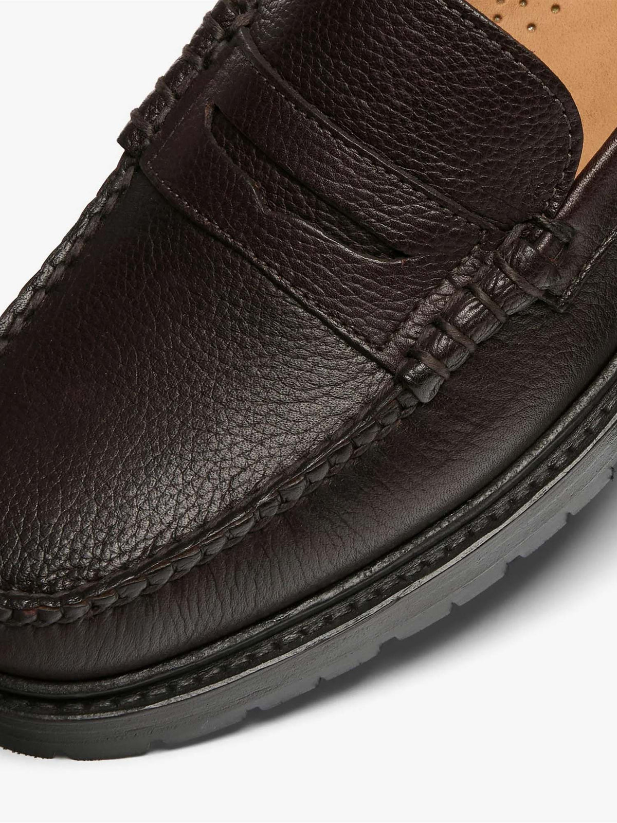 Sebago Mocassino in pelle martellata Dominic RRS da uomo Marrone