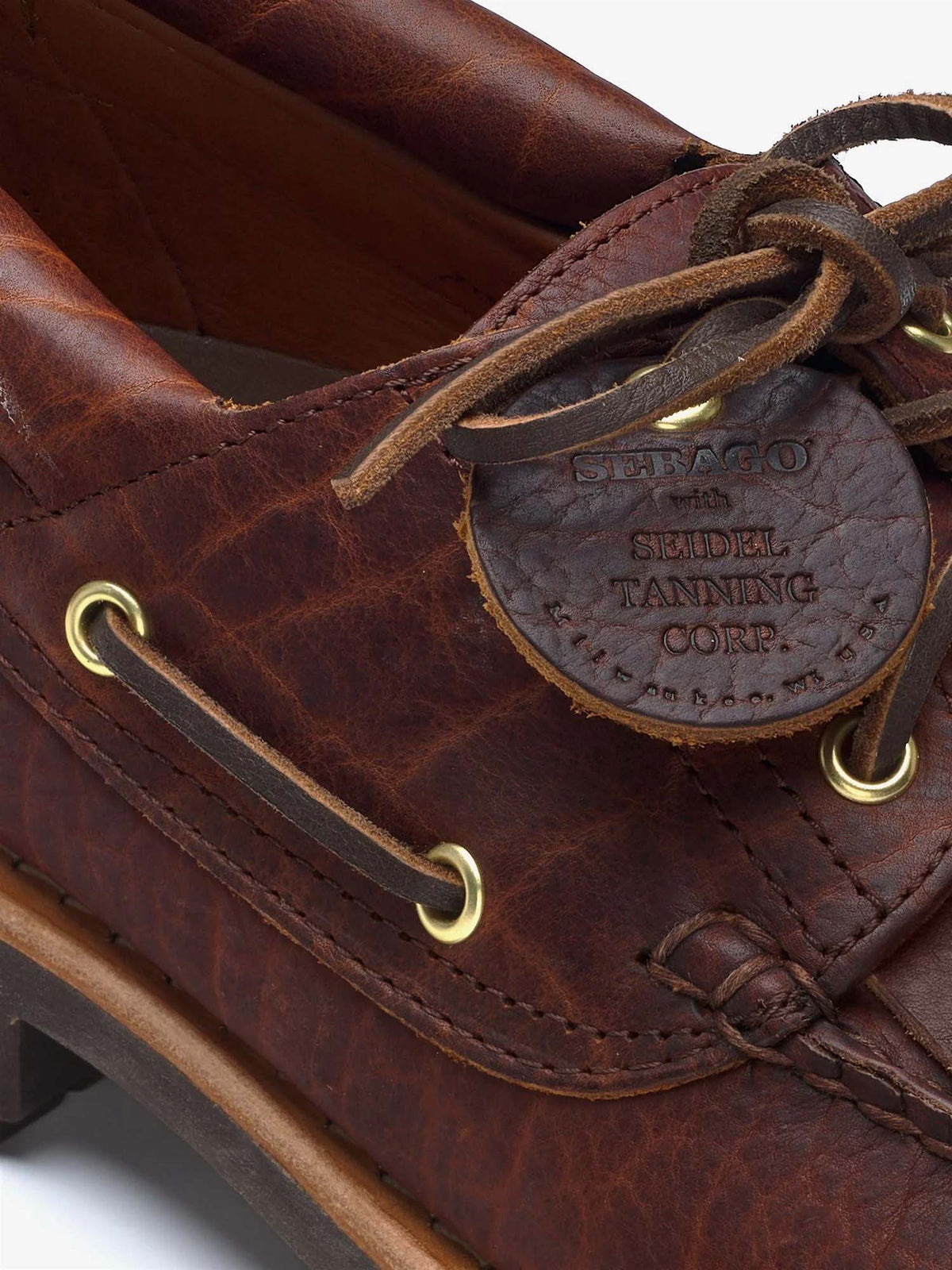 Sebago Mocassino da barca in pelle Acadia Artisan Momoth Marrone