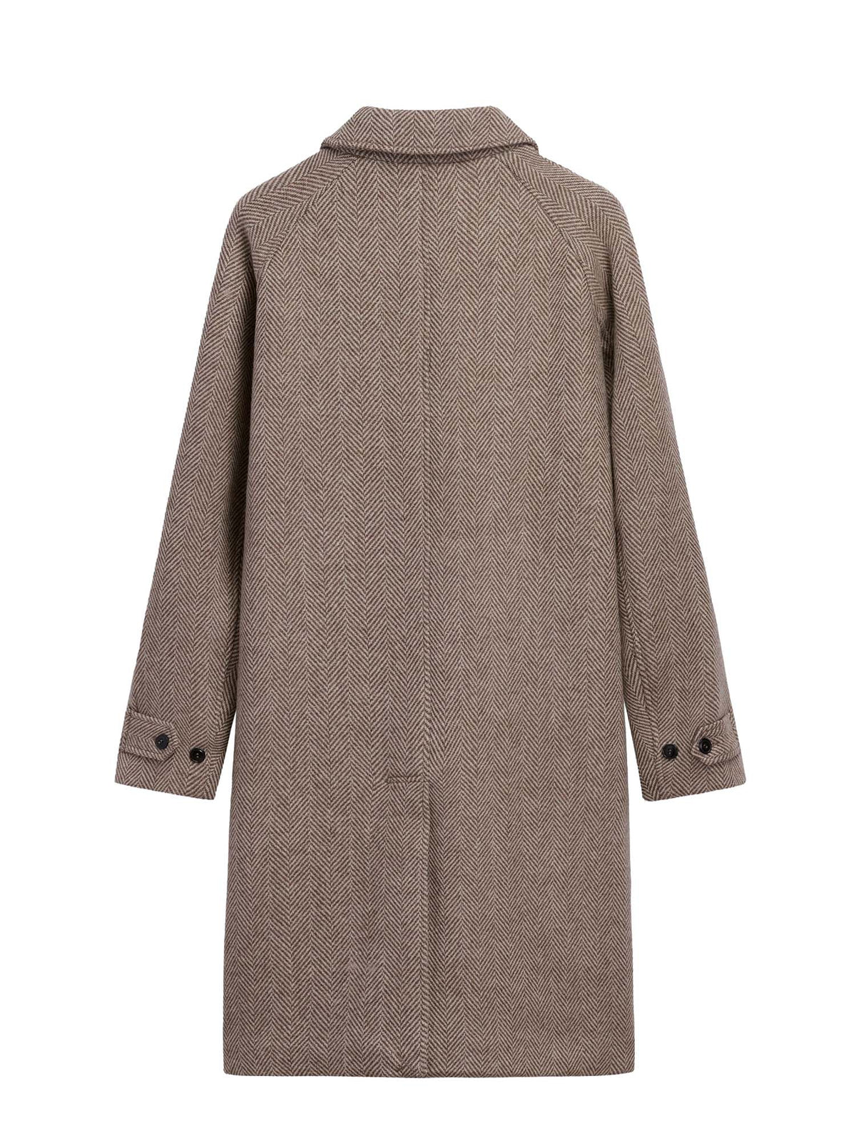 Sebago Cappotto in lana Bingham Herringbone Beige