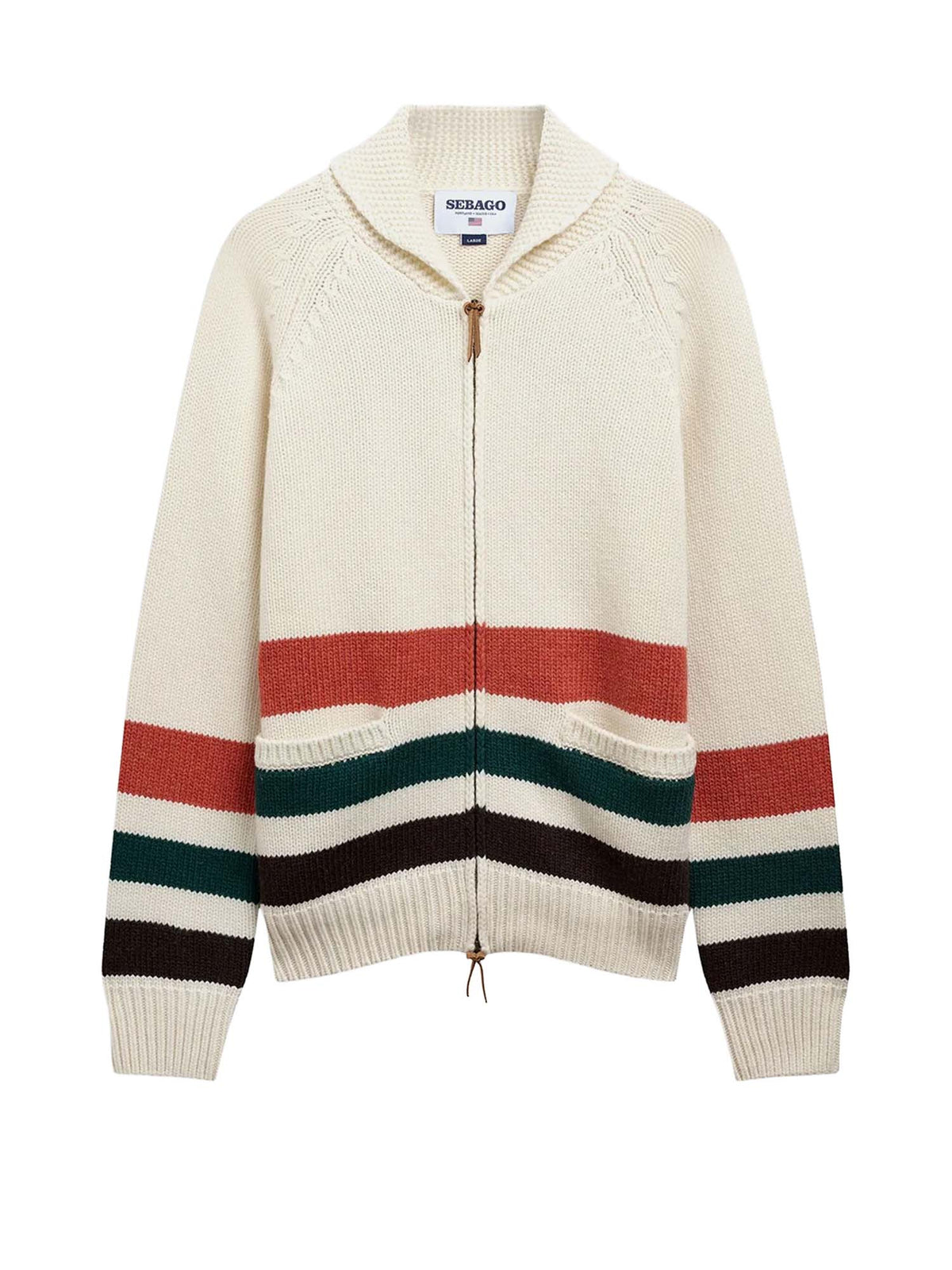Sebago Cardigan Dyer Bay Bianco