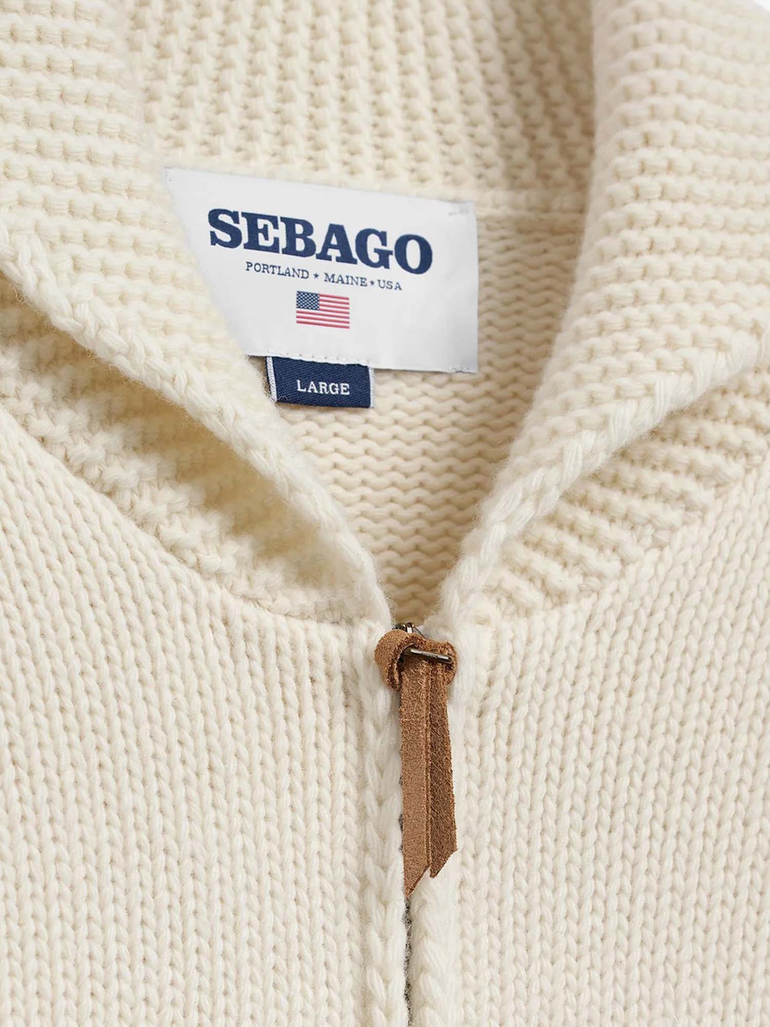 Sebago Cardigan Dyer Bay Bianco