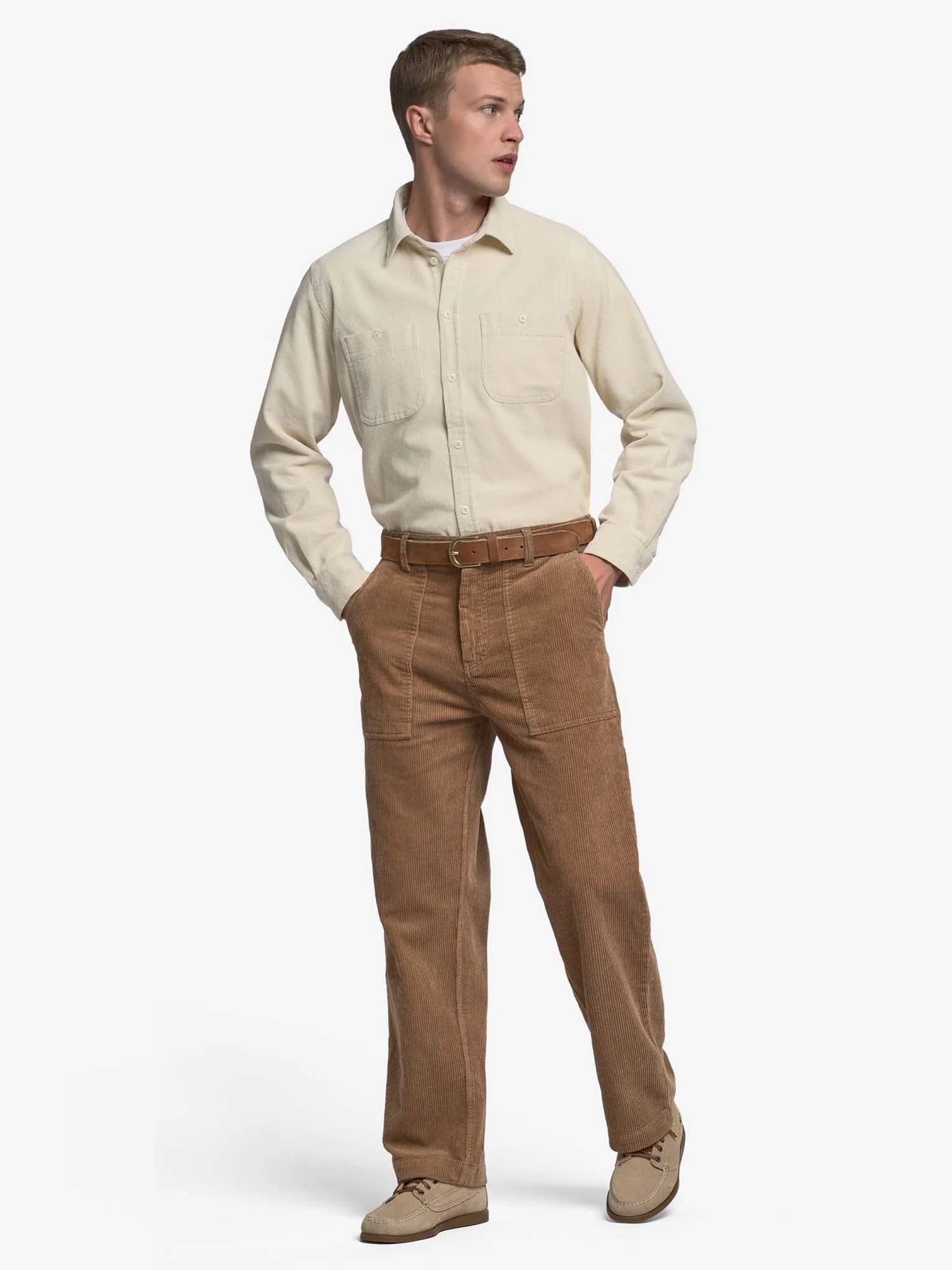 Sebago Pantaloni in velluto Milton Corduroy Marrone
