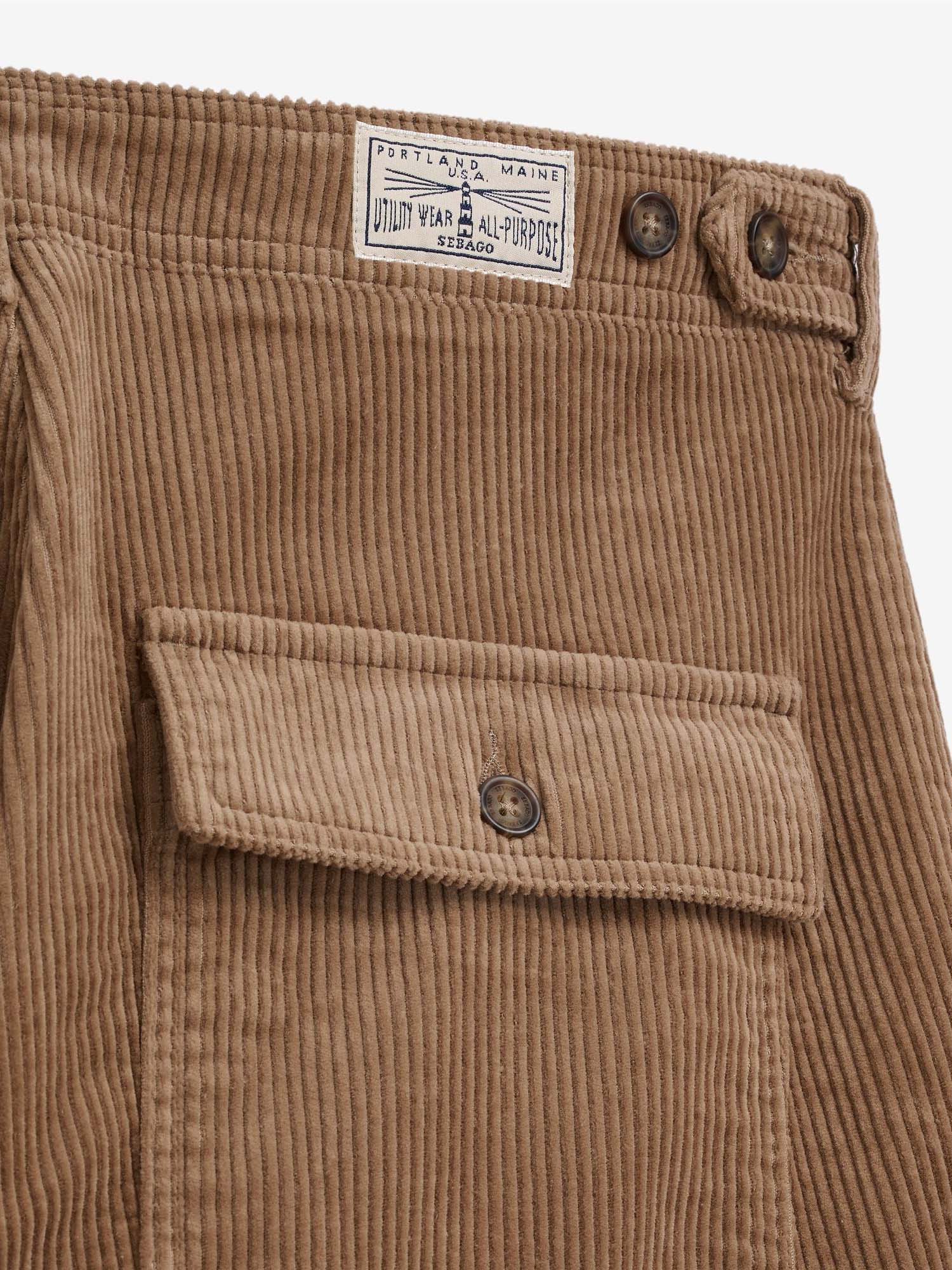 Sebago Pantaloni in velluto Milton Corduroy Marrone