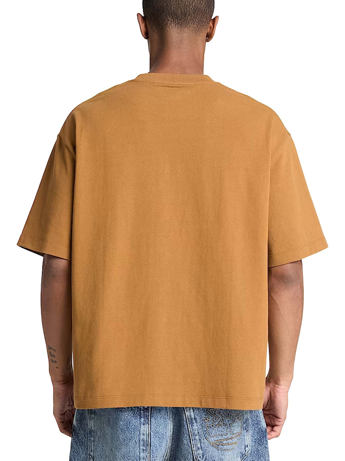 Timberland T-shirt a Maniche Corte Rugged Boot da Uomo Marrone