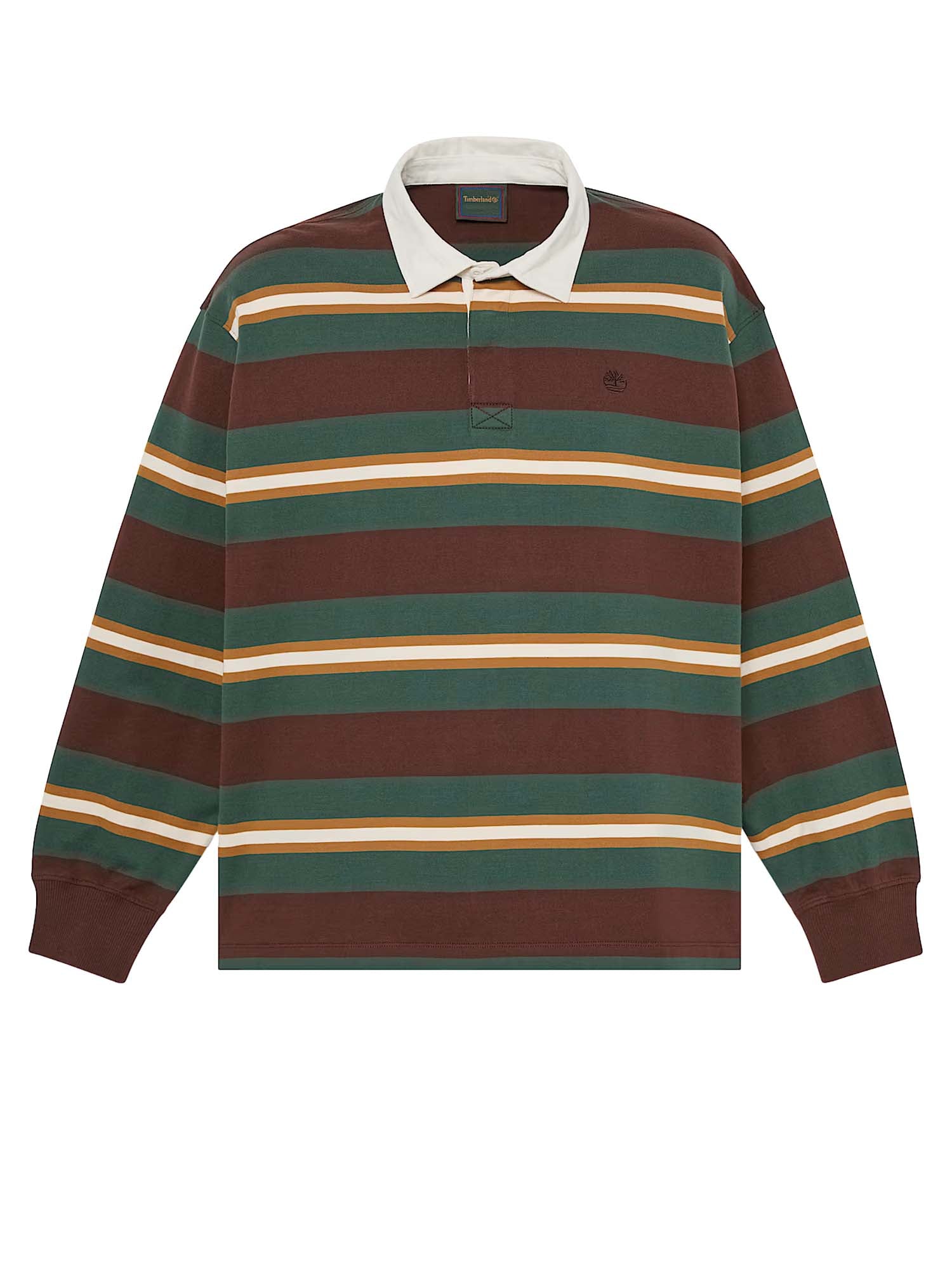 Timberland Polo Rugby a Maniche Lunghe da Uomo Marrone