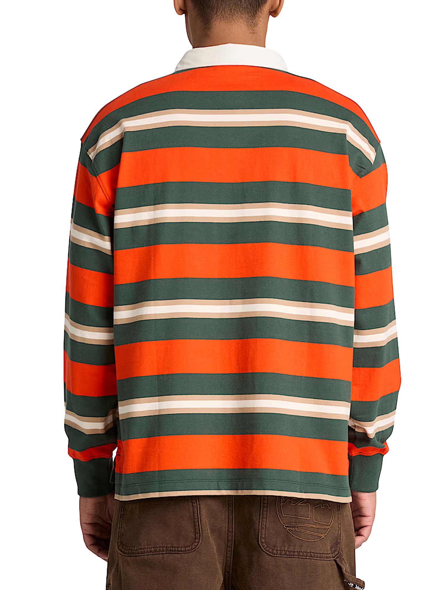 Timberland Polo Rugby a Maniche Lunghe da Uomo Arancione