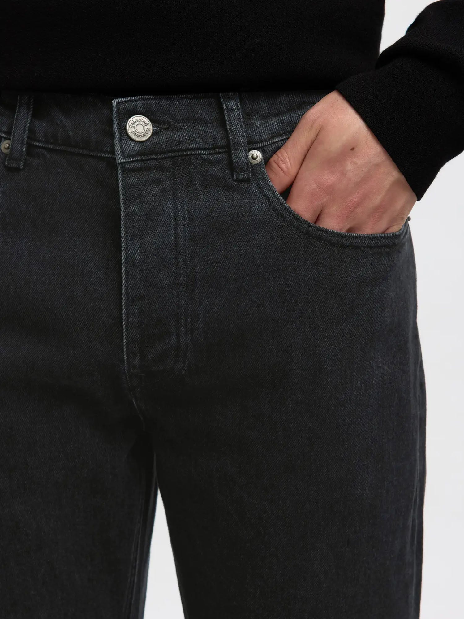 Selected Jeans SLM220 Loose Ben Kori Nero