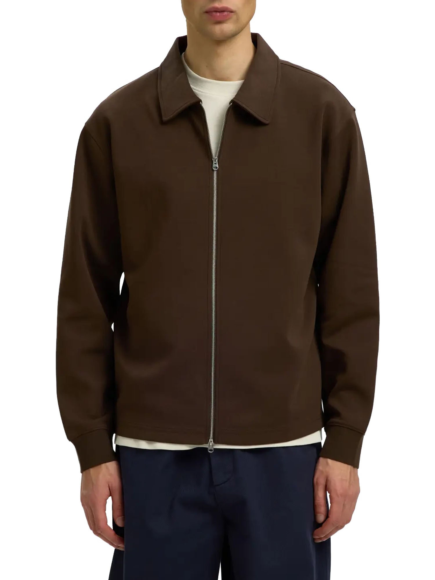 Selected Felpa SLMTOM Full Zip Marrone