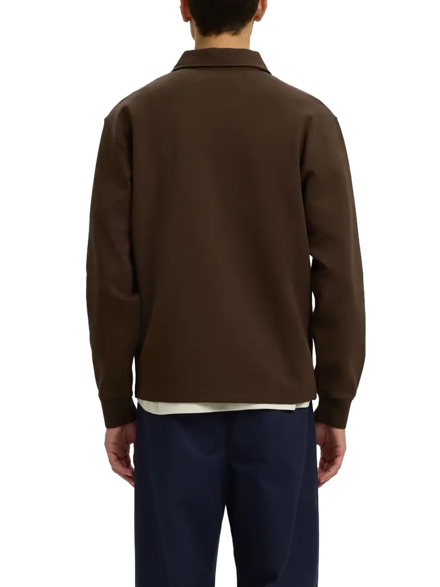Selected Felpa SLMTOM Full Zip Marrone