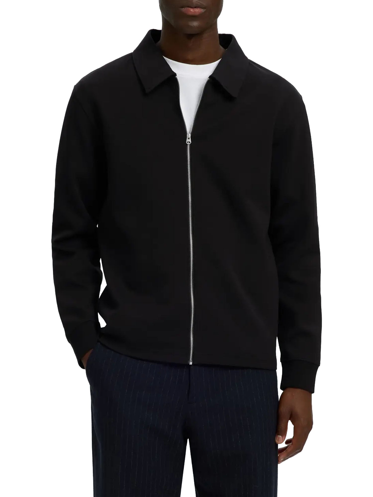 Selected Felpa SLMTOM Full Zip Nero