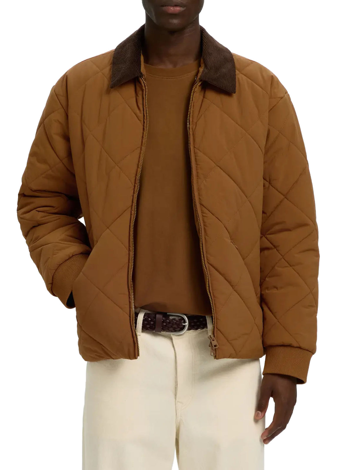 Selected SLMBryce Quilted Puffer Marrone