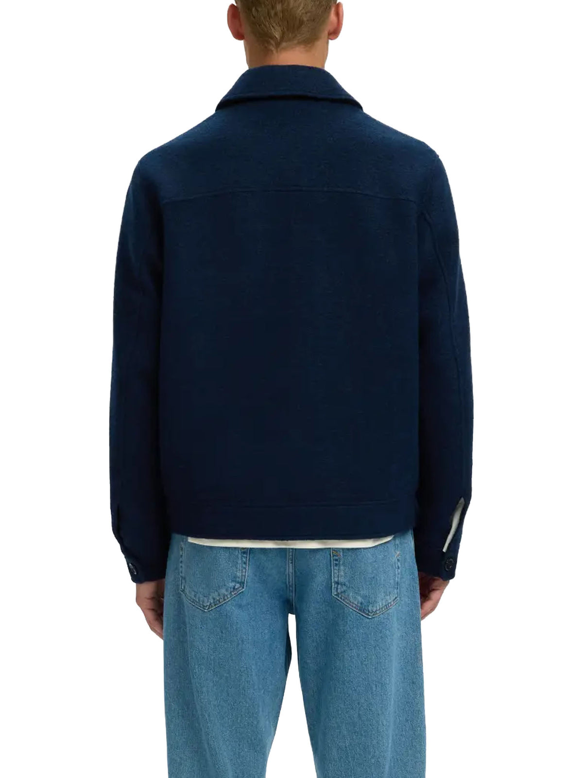 Selected SLMJakob Wool Blend Jkt Noos Blu