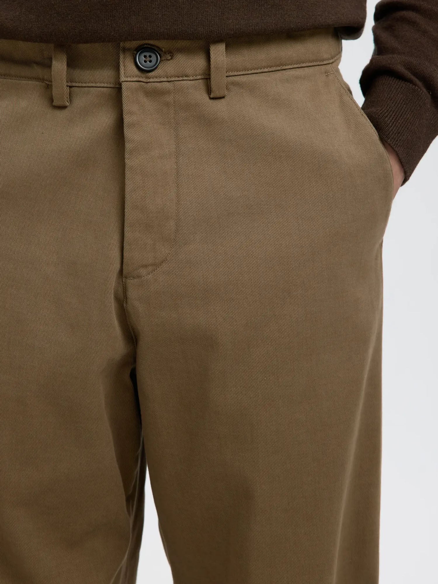 Selected Pantaloni SLM220 Miles Twill Marrone