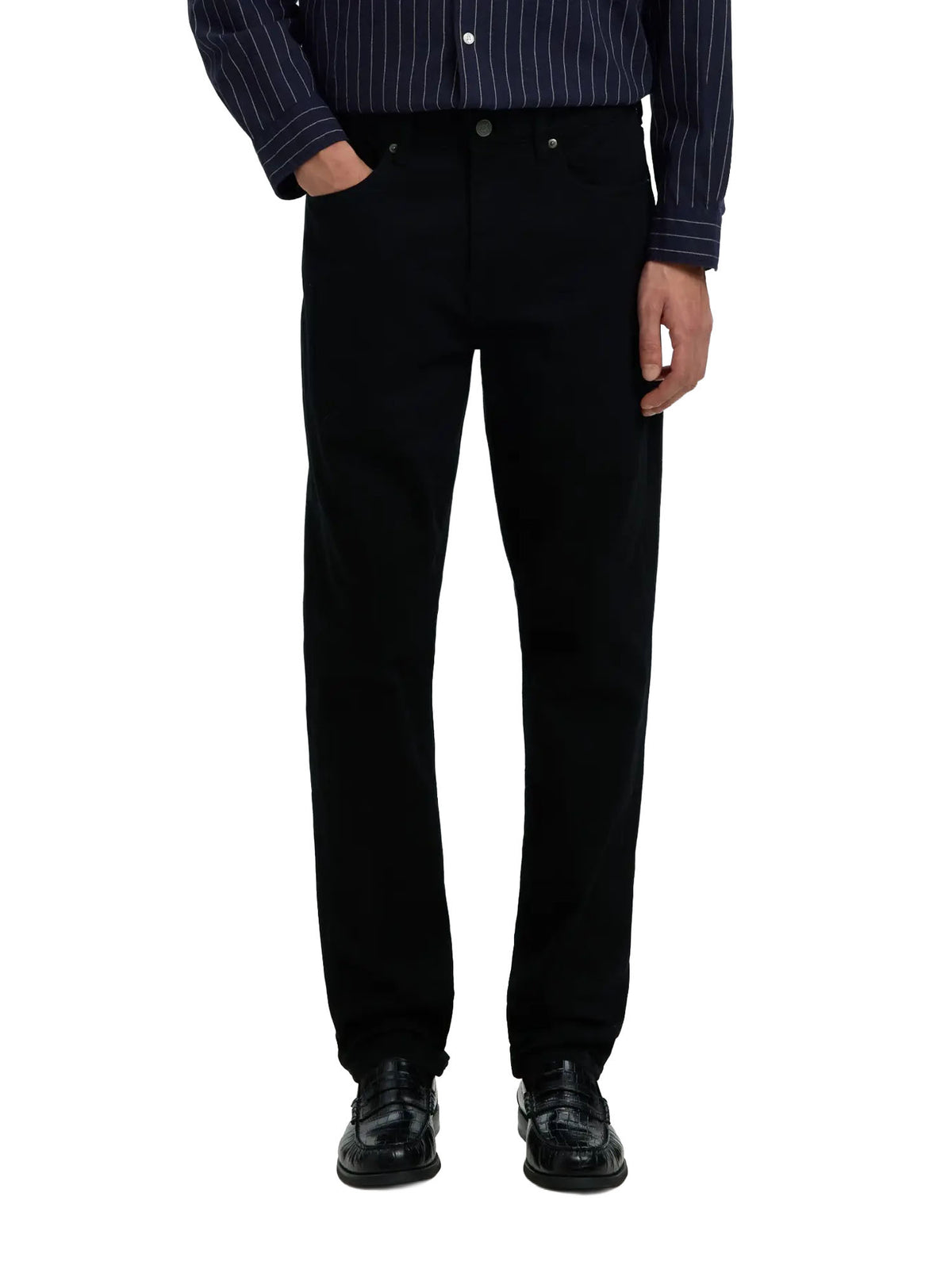 Selected LM175 Slim Ben Stay Black 600 Jeans Nero