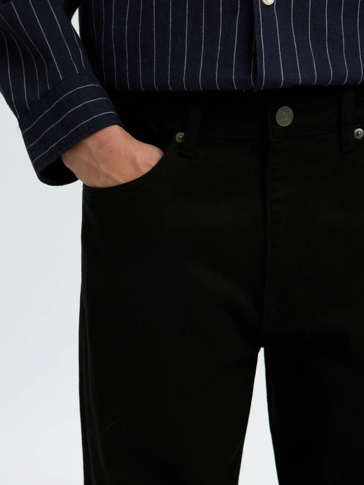 Selected LM175 Slim Ben Stay Black 600 Jeans Nero