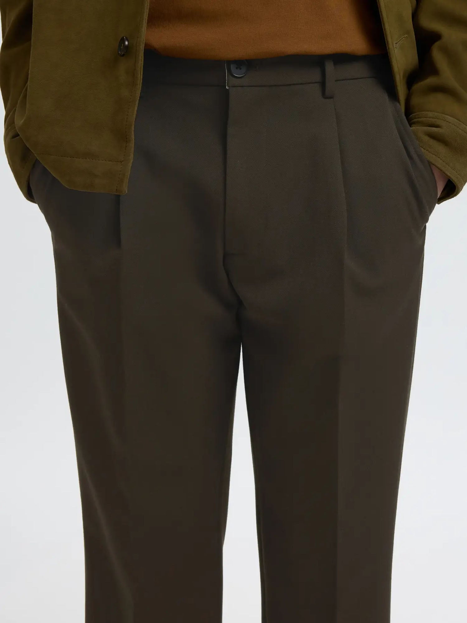 Selected Pantaloni SLM220 Finn Marrone
