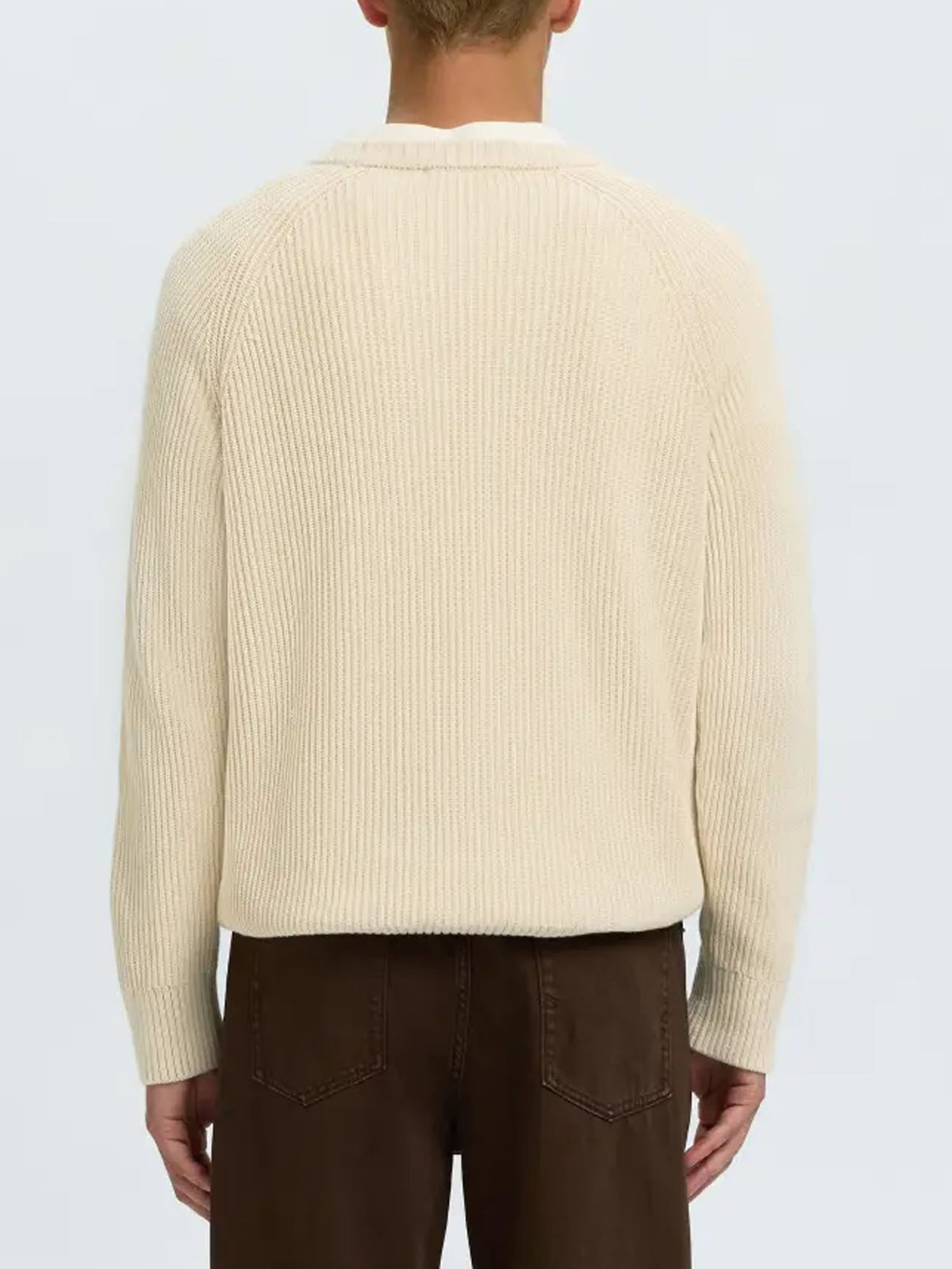 Selected SLMBraun Knit Rlx Rib Crew Neck Noos Beige